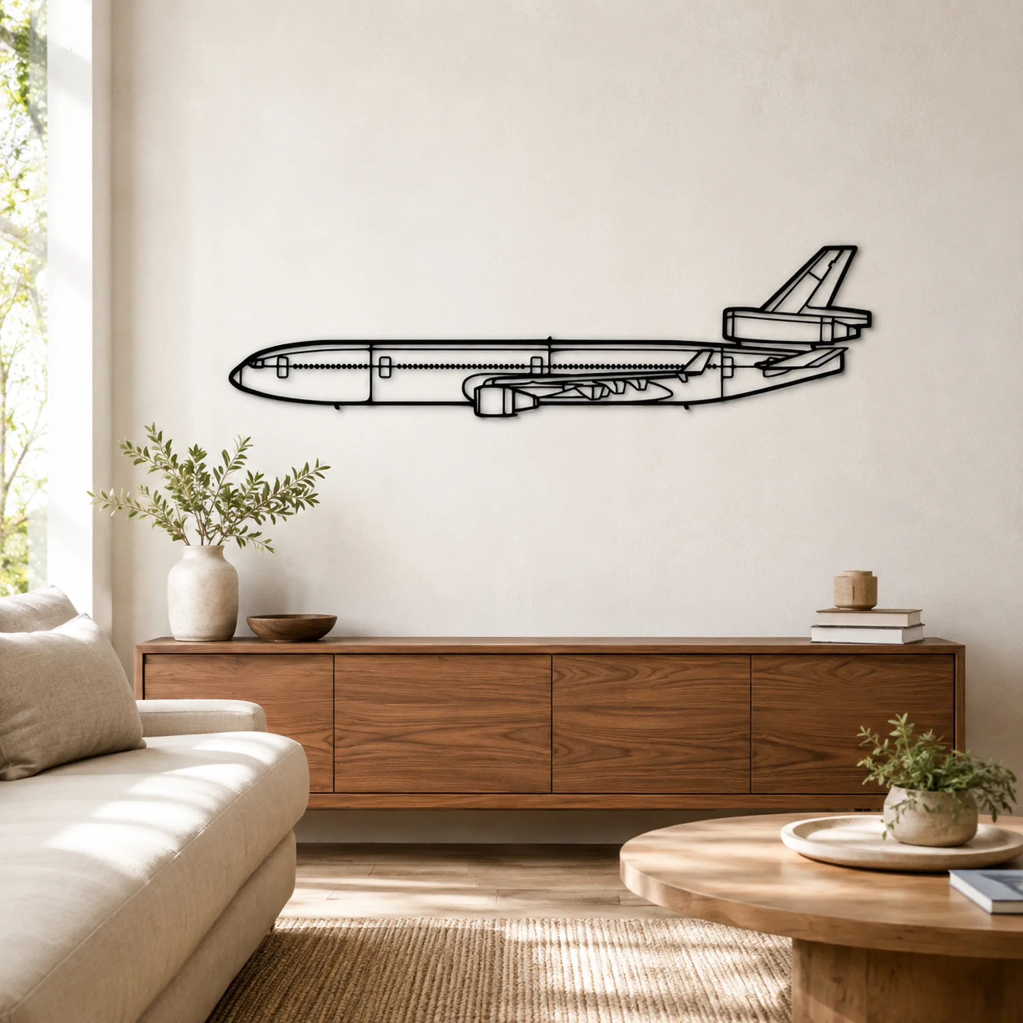 Arte mural de metal de aviones