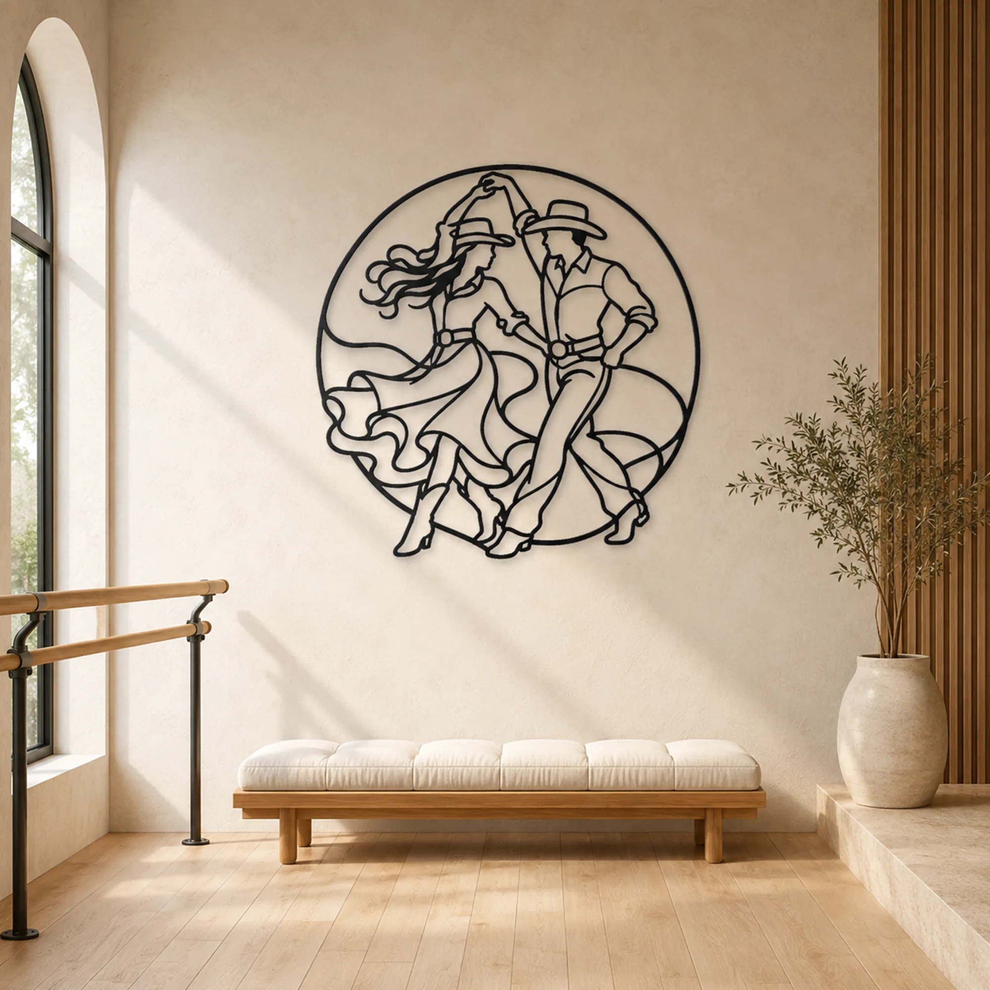 Decorazioni line art in metallo