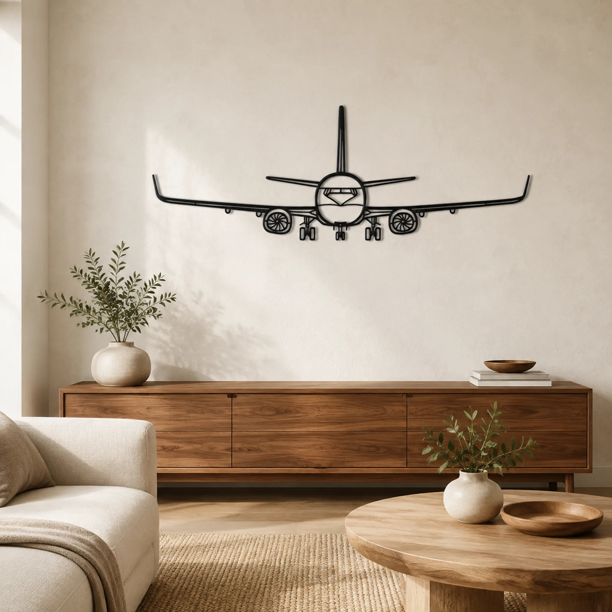 Arte mural de metal de aviones