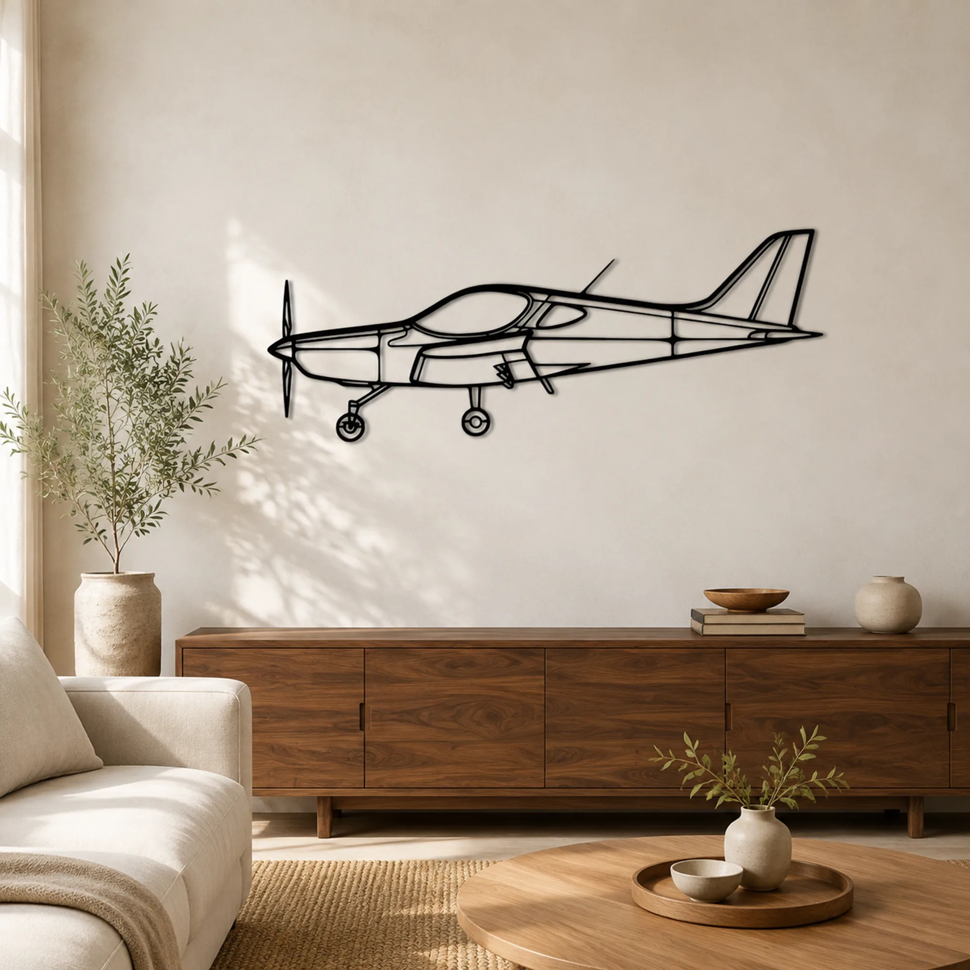 Arte mural de metal de aviones