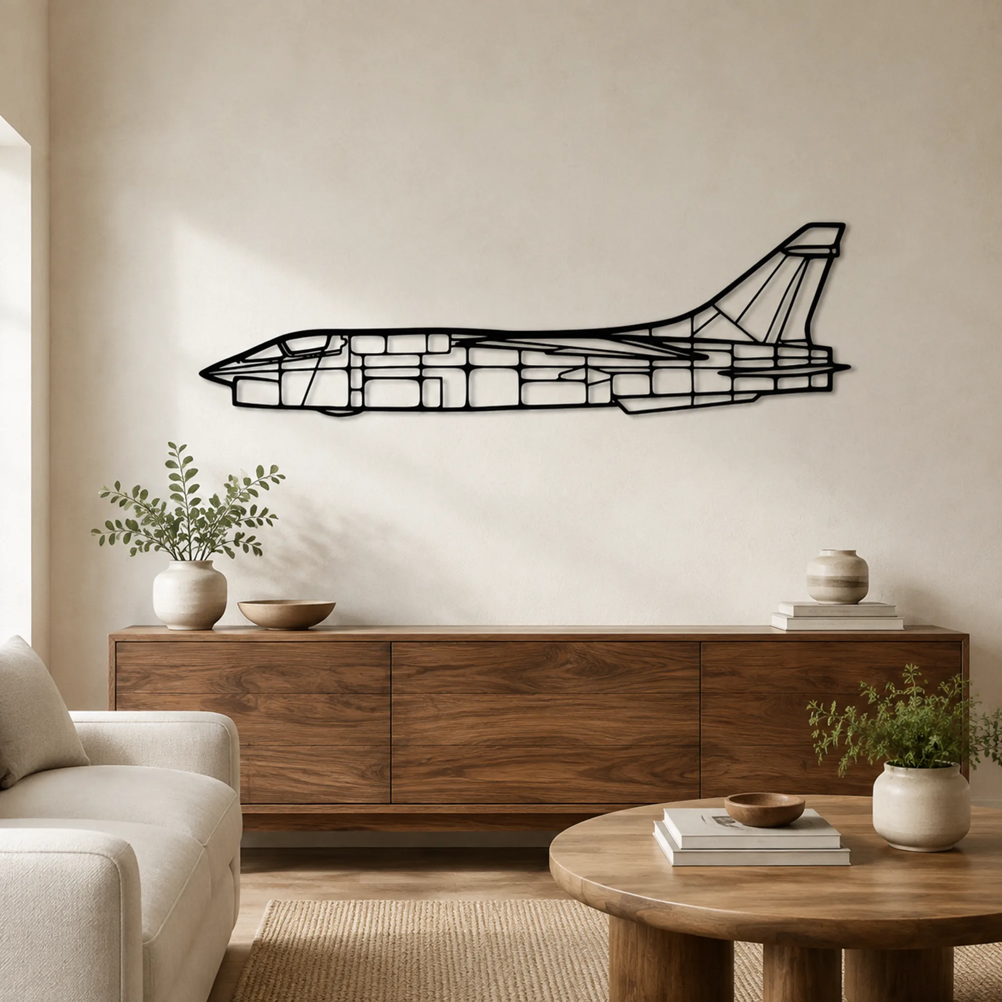 Arte mural de metal de aviones